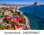 Aerial view of Calpe, Alicante province, Spain