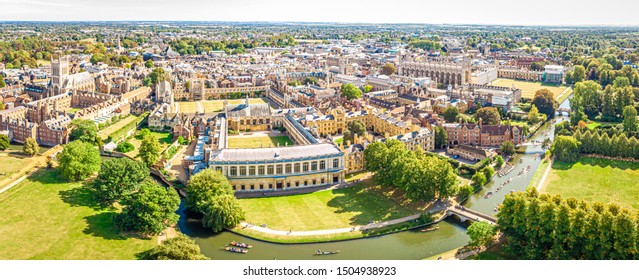 Aerial view of Cambridge, United Kingdom