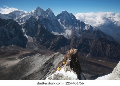 Aerial View Of Camp 2 Mt Ama Dablam, Sagarmatha Zone, Nepal 