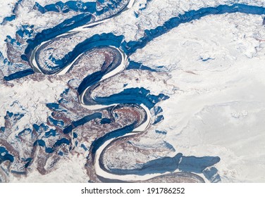 Aerial view of canyon, Alberta's Rockies, Canadian Rockies, Alberta, Canada - Shutterstock ID 191786252