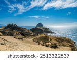 Aerial view at the Cape Kiwanda State Natural Area dune and sandstone formations at Pacific City, Oregon, USA