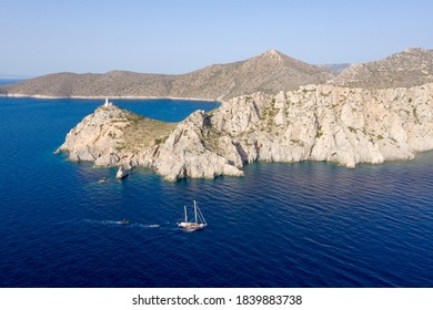 Aerial View Of Cape Knidos Datça Peninsula Turkey