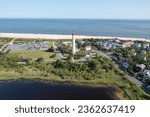 Aerial view of Cape May Point State Park in Cape May, New Jersey