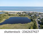 Aerial view of Cape May Point State Park in Cape May, New Jersey