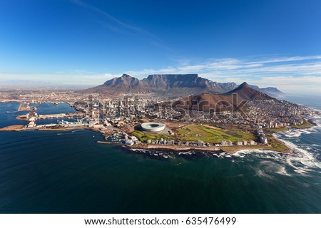 Aerial view of Cape peninsula, Cape Town, South Africa