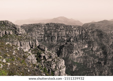 Similar – Landscape with views from the Montserrat mountain in Barcelona