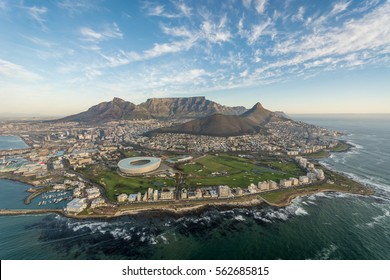Aerial View Cape Town Table Mountain Cityscape
