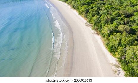 Aerial View Of Cape Tribulation Beach In The Daintree Region Of Far North Queensland - Australia