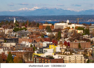 Aerial View Of The Capitol Hill District In Seattle, WA