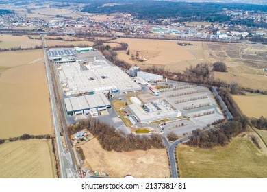 Aerial View Of Car Part Production Plant In Lannach In Austria