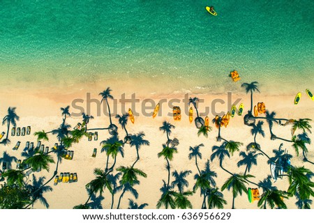Aerial view of caribbean resort, Bavaro, Dominican Republic
