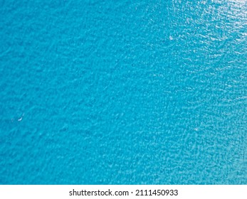 Aerial view of the caribbean sea in Cancun, Mexico