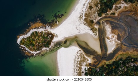 Aerial View Of Carter's Beach, Nova Scotia, Canada