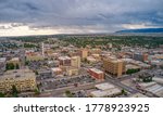 Aerial View of Casper, One of the largest Towns in Wyoming