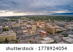 Aerial View of Casper, One of the largest Towns in Wyoming