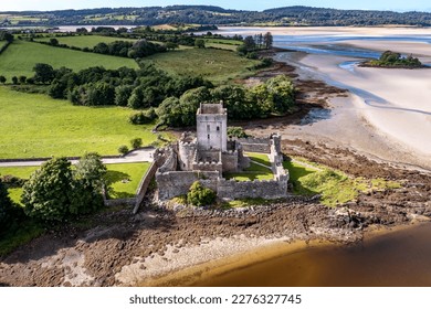 Aerial view of Castle Dow and Sheephaven Bay in Creeslough - County Donegal, Ireland