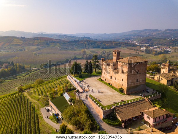 Aerial View Castle Grinzane Cavour Langhe Stock Photo Edit Now 1513094936