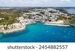 Aerial view of Castro town, a village near adriatic sea in Salento, Italy. Castro Marina is a beautiful coastal town in Salento, south Italy, Puglia.
Near Zinzulusa cave and Lecce.