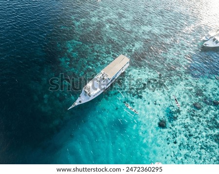 Similar – Foto Bild Luftbilddrohne Ansicht des alten Schiffbruch-Geisterschiffes