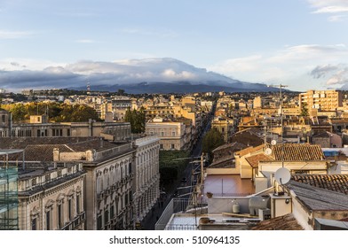 Aerial View Of Catania, Italy