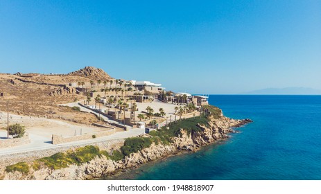 Aerial View Of Cavo Paradiso Club In Mykonos, Cyclades, Greece.