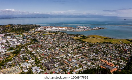 Aerial View From The Center Of New Zealand, Nelson, Aerial Photography Of Nelson, Drone Image New Zealand, Centre Of New Zealand In Nelson