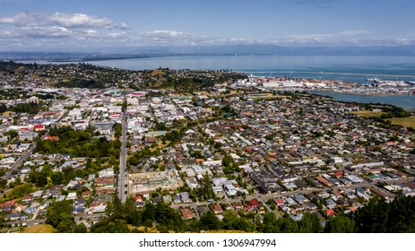 Aerial View From The Center Of New Zealand, Nelson, Aerial Photography Of Nelson, Drone Image New Zealand, Centre Of New Zealand In Nelson