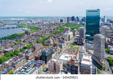 Aerial View Of Central Boston From Prudential Tower