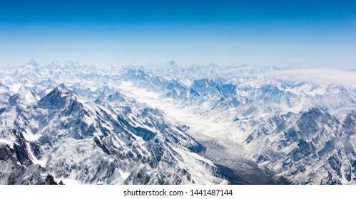 Aerial View Central Karakoram Karakorum Range Stock Photo 1441487144 ...