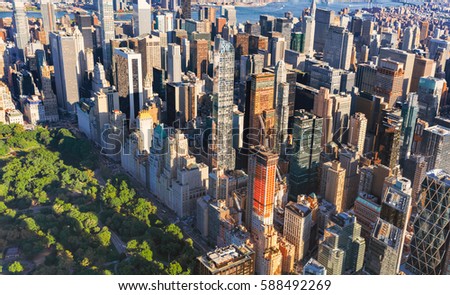 Similar – Image, Stock Photo Skyline Manhattan and Central Park, New York