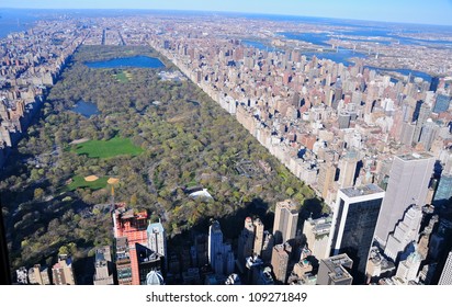 Aerial View Of Central Park, New York, USA