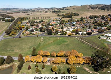 Aerial View Of The Central Western Country Town Of Blayney, New South Wales, Australia.