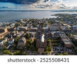 Aerial view of Charlottetown, the capital and largest city of the Canadian province of Prince Edward Island