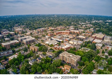 Aerial View of Chicago Suburb Downers Grove, Illinois in Summer - Shutterstock ID 2020596989