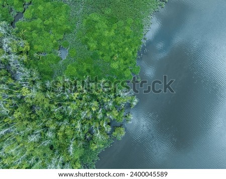 Aerial view of Choptank River Denton Maryland
