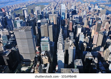 Aerial view of Chrysler Buidling, New York