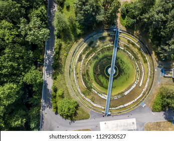 Aerial View Circular Round Park Structure Stock Photo 1129230527 ...