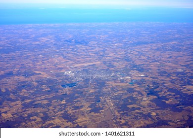 Aerial View Of The City Of Batavia In Upstate New York