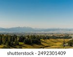 Aerial view of the city of Bozeman, Montana