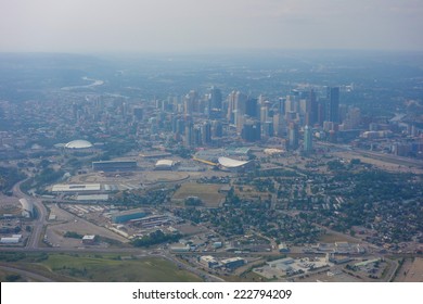 Aerial View Of The City Of Calgary In Canada