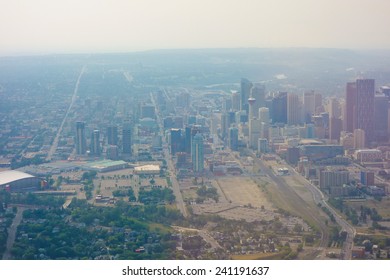 Aerial View Of The City Of Calgary In Canada