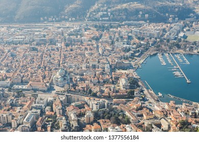 Aerial view of City of Como on Lake Como, Italy - Shutterstock ID 1377556184