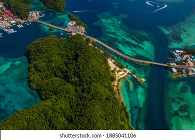 Aerial View Of The City Of Koror (Palau, Micronesia).