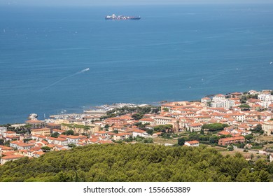 Aerial View Of The City Of Livorno In Tuscany, Italy.