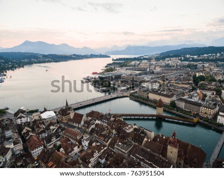 Similar – View of Lake Lucerne from Niederbauen