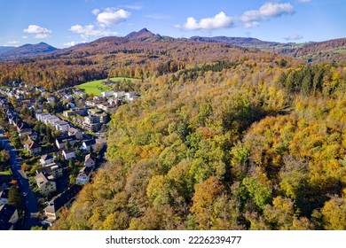 Aerial View Of City Of Olten On A Blue Cloudy Autumn Day With Beautiful Autumn Landscape Scenery. Photo Taken November 10th, 2022, Olten, Switzerland.