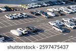 Aerial view of city parking lot