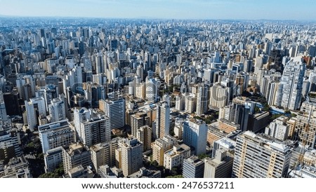 Aerial view from the city of São Paulo, SP, Brazil