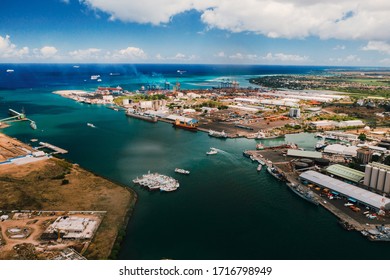 Aerial View Of The City Of Port-Louis, Mauritius, Africa