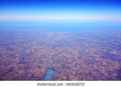 Aerial View Of The City Of Rochester In Upstate New York